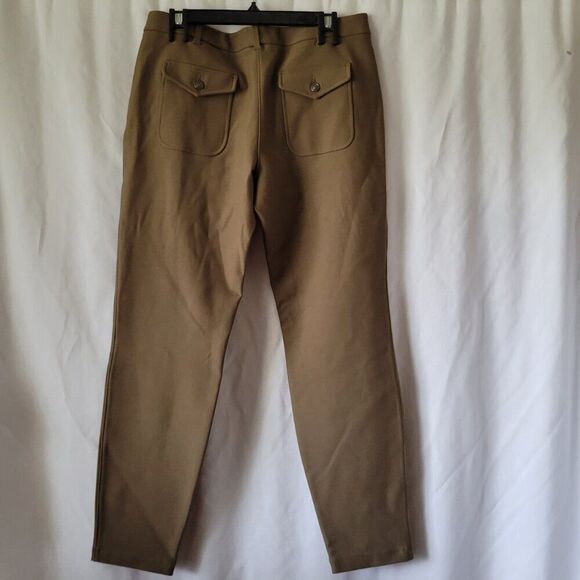 NEW Leon Max Studio Size 10 Pants Career Dressy Limited Ed. Lined dark tan NWT - Picture 4 of 10